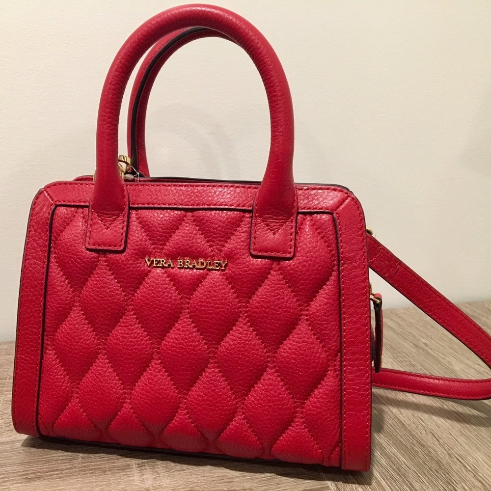 NWT Vera Bradley Quilted Leather Crossbody